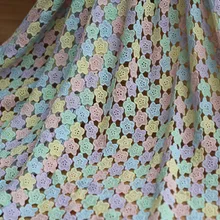 125 см 49,2"* 1Y мягкая разноцветная хлопковая вязаная кружевная ткань, кружевная ткань для платья Venise