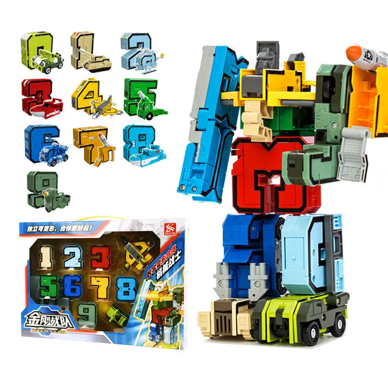 

Transformer Heroes Building Blocks Assembly Deformable Robot Model Digital Deformed Robot Toys for children gift