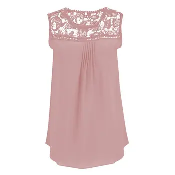 Blusas Femininas Summer Women Blouse Lace Vintage Sleeveless Crochet Casual Shirts Tops Plus Size 4XL 5XL