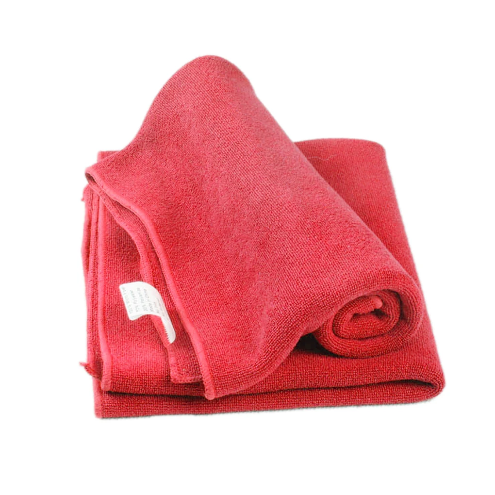 Work well 5 шт. полезные 22*22 см микрофибра для лица для чистки волос автомобиля полировка без полос полотенце ткань - Цвет: red