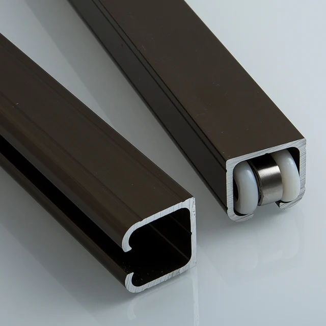 Solid wood door Glass door Folding sliding door slide Pulley slide