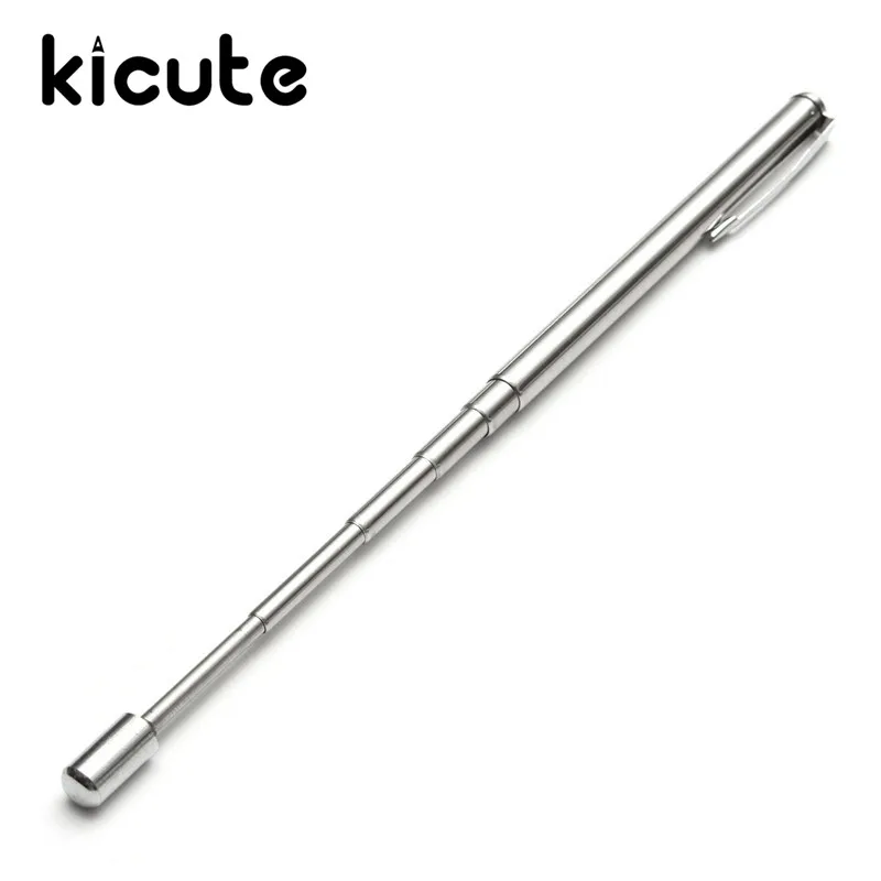 

Kicute Pointer Pen Instrument Baton Section 6 Stainless Steel Telescopic Magic Ballpoint Pen Kids Teacher Teaching Supply