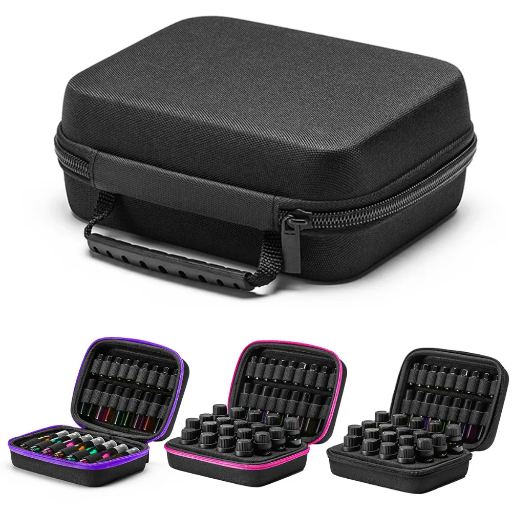 

essential oil storage bag travel aromatherapy bottle bags carrying case organizer with padded handle makeup tool kit
