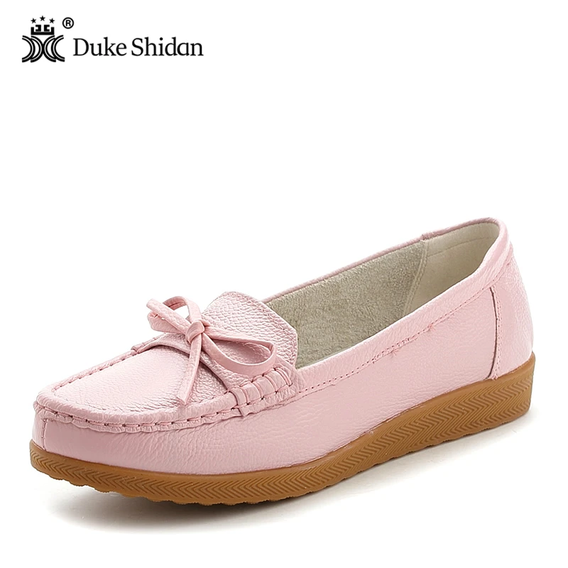 

2017 New Women's Fashion Flat Women  Genuine Leather shoes Lady flat Leather Slip on Casual Loafers shoes size  Hot sale shoes