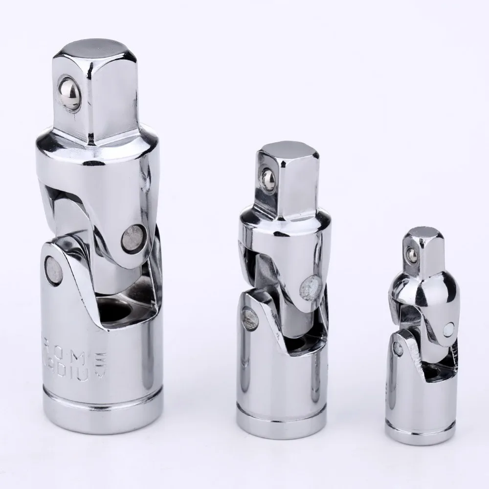 

3pcs Impact Universal Joint Socket Set Swivel Hand Tools U-Joint 1/4-Inch 3/8-Inch 1/2-Inch Drive Set CR-V Socket Wrench Joint