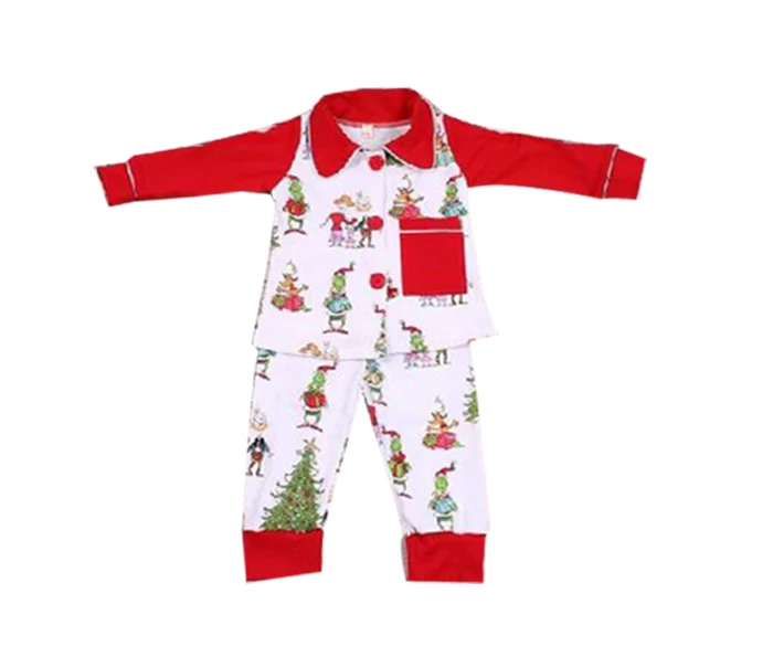 Г., дизайн, комплект зимней пижамы с изображением рождественской елки США для маленьких девочек комплект одежды для детей от 7 до 8 лет - Цвет: boys suit