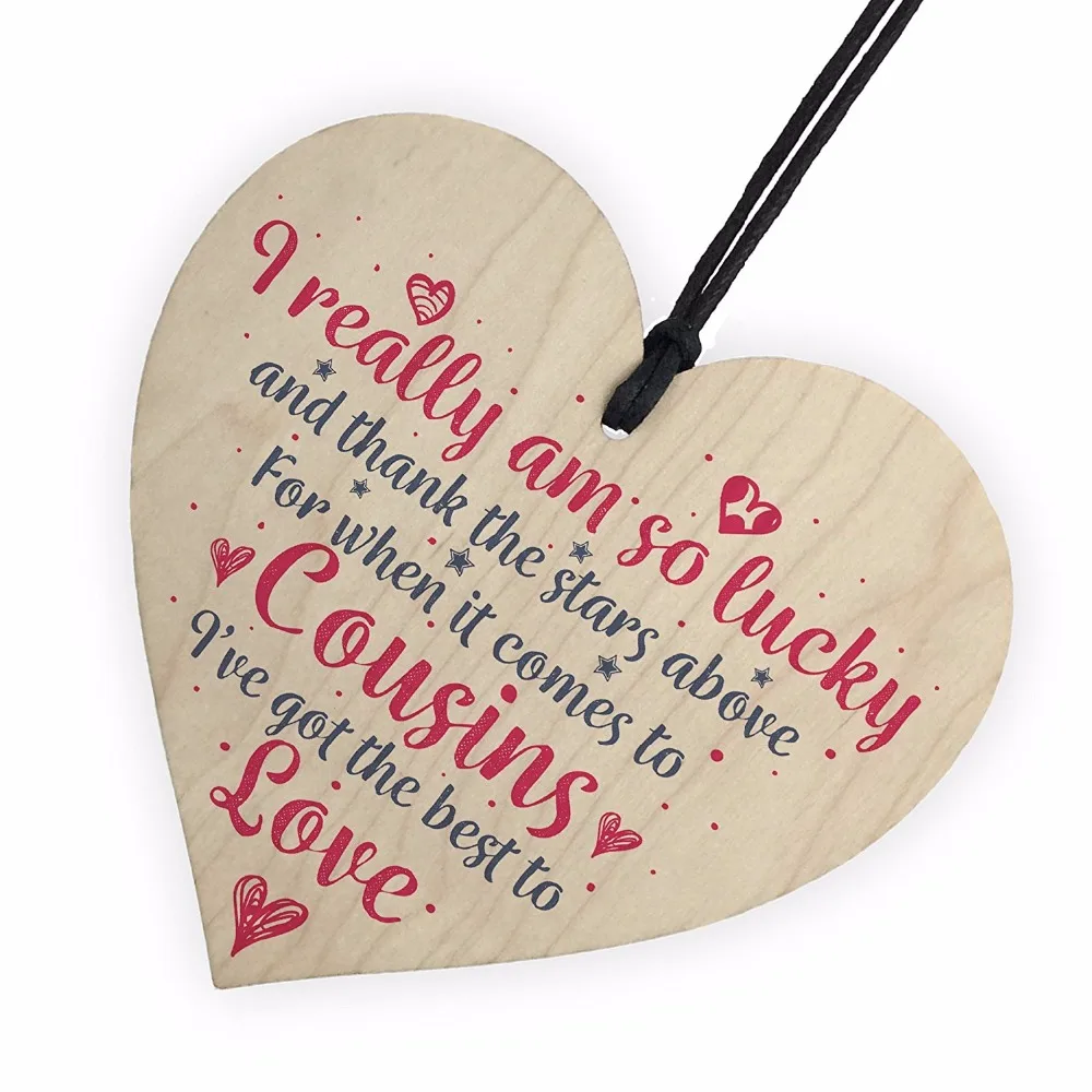 6-Meijiafei-Got-The-Best-Cousins-Wooden-Heart-Family-Plaque-Thank-You-Gift-Birthday-Present