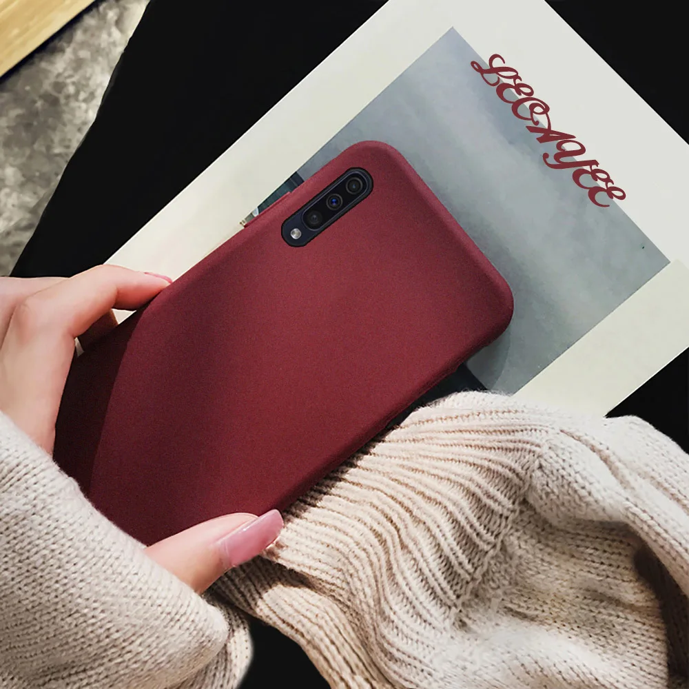 

S10 Soft Silicone Matte Plain Protective Cover Neat Phone Case For Samsung Galaxy A50 A10 A30 A40 A60 A70 A80 A90 A50S s Bumper