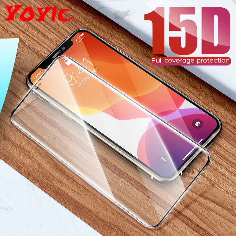 

15DAluminum Alloy Tempered Glass For iPhone X XR Xs Max Glass Screen Protector Protective Glass On The For iPhone 6 6s 7 8 Plus