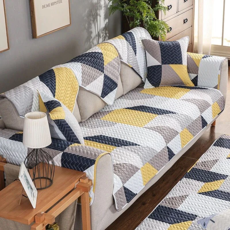 Buy 1PC cotton Sofa Cover Cloud Geometric pattern