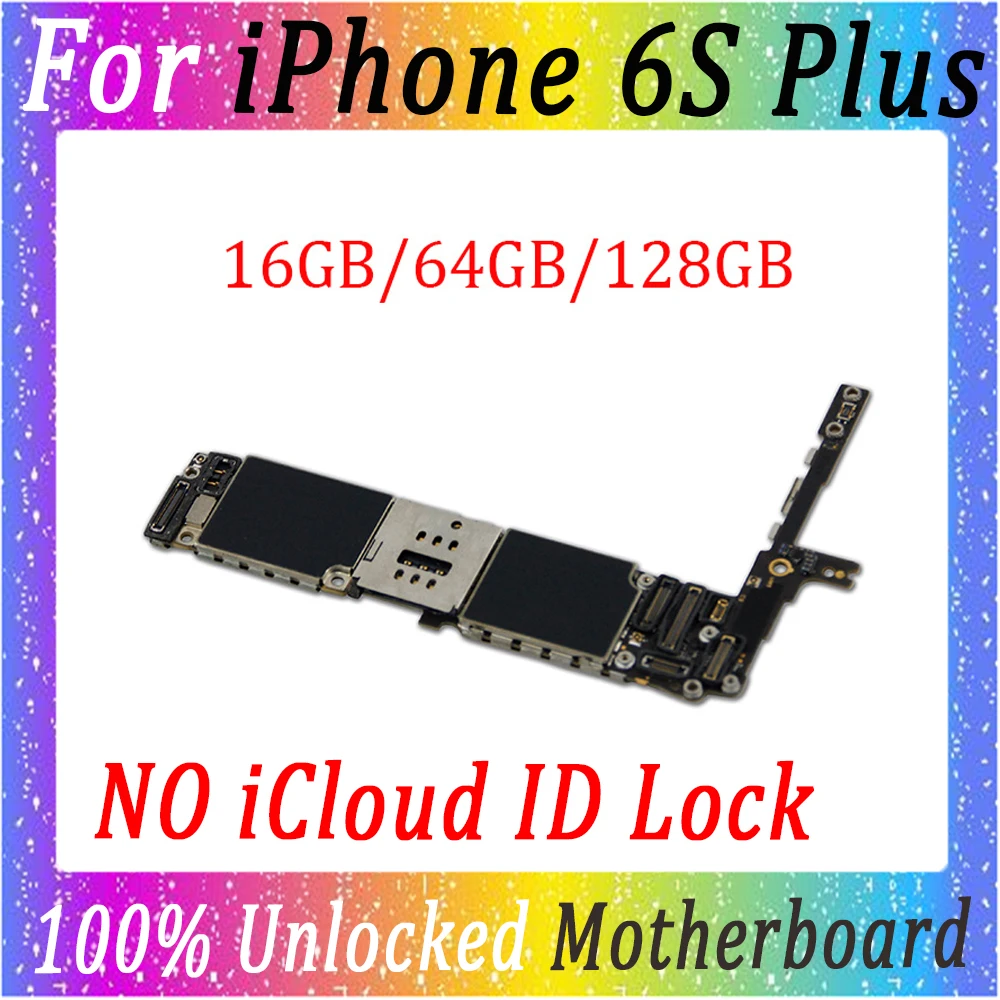 

original motherboard 16GB 64GB 128GB for iphone 6S Plus NO fingerprint Factory unlock mainboard free icloud logic board plate