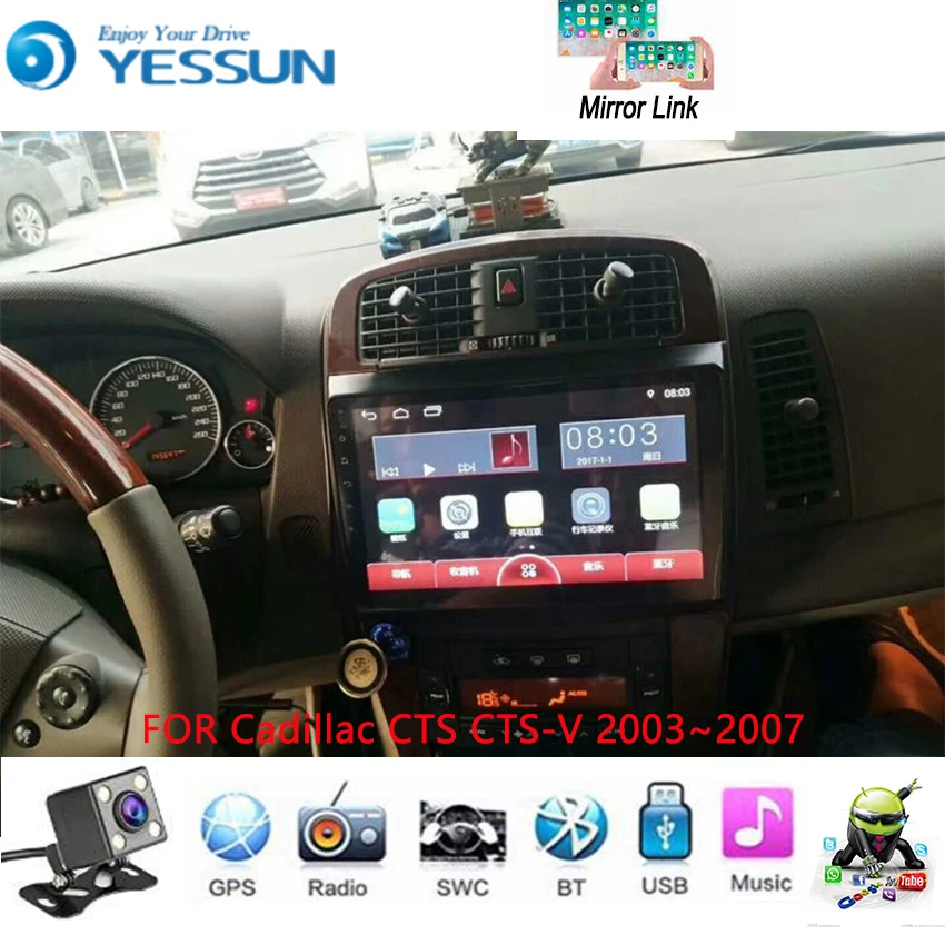 YESSUN для Cadillac CTS CTS-V 2003~ 2007 автомобильный Android мультимедийный плеер Автомобильный Радио gps навигация большой экран Зеркало Ссылка