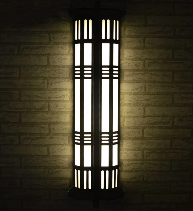Chinese style Outdoor Lighting large tall T5 courtyard wall lamp Lobby Pathway Waterproof