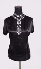 100% natural silk female embroidered stand collar shirt,pure silk chinese style shirt women,100% silk embroidery women blouses