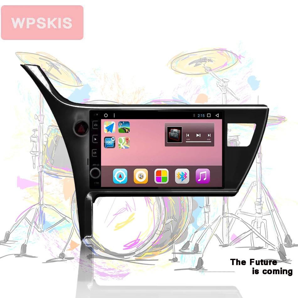 Cheap 2 DIN 1024*600 android 9.0 car dvd for toyota corolla 2016 2017 2018 car radio 10.1 inch gps player stereo Audio video head unit 1