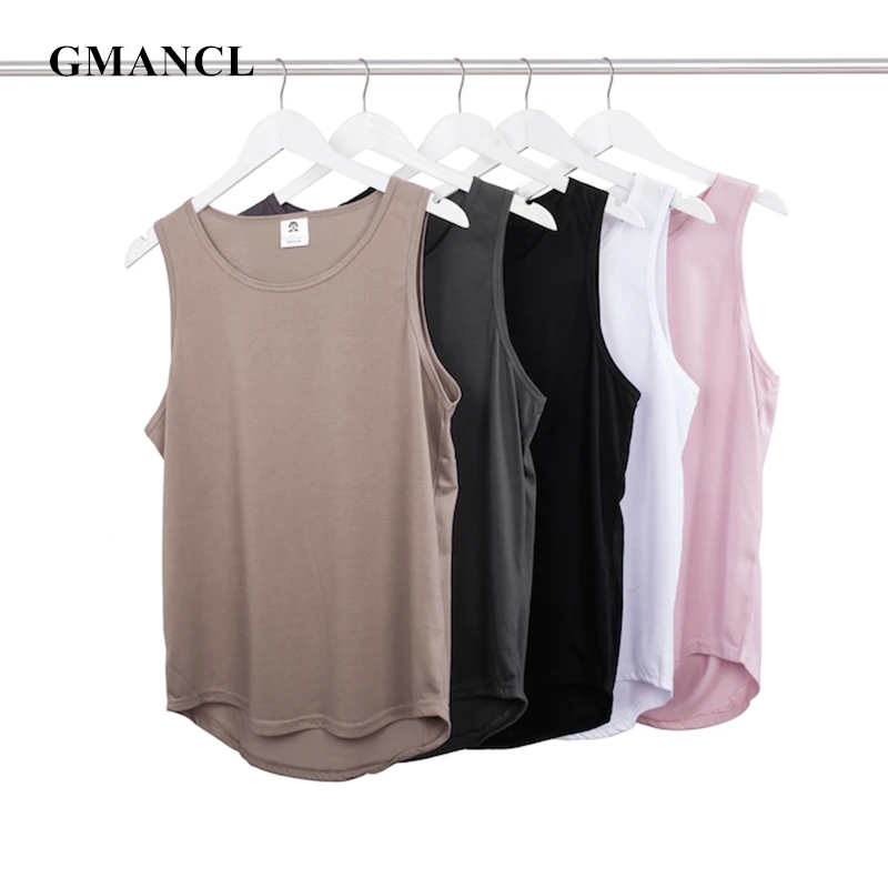 

10 colors 2019 Summer men Extend sleeveless Tank Tops kanye west Oversize Clothing Bodybuilding Undershirt Fitness tanktops tee