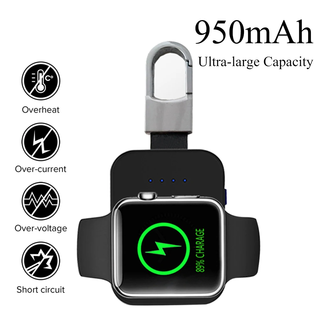 

950mAh Portable Wireless Magnetic Charger Power Bank for Apple Watch Series 4 3 2 1 Mini Pocket-Sized Large Capacity for iwatch