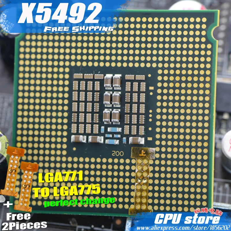 Процессор Intel Xeon X5492 3,4 ГГц/12 м/1600 близкий к LGA771 Core 2 Quad Q9650 Q9550 cpu работает на материнской плате LGA 775 2 штуки бесплатно