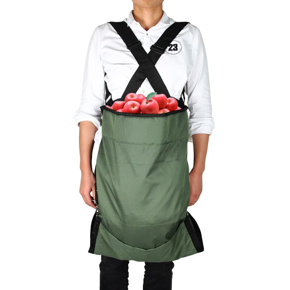 

Fruit Picking Bags Harvest Garden Apron Large Volume Pouch for Gardener Comfortbble Adjustable Shoulder Apron