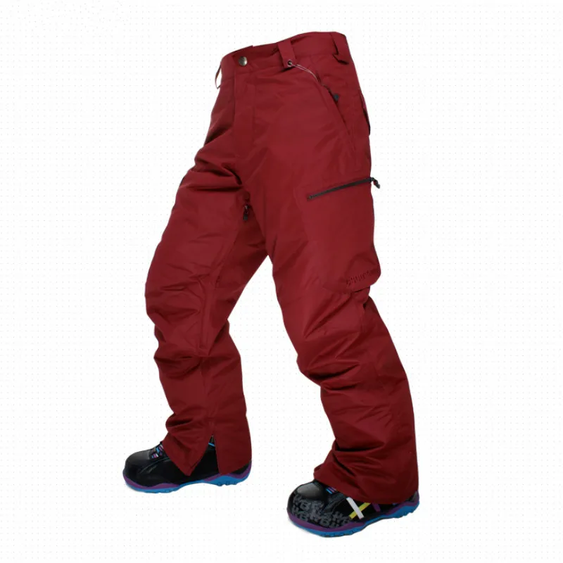 GSOU зимние высококачественные мужские лыжные штаны Сноубординг Красочные Теплые водонепроницаемые ветрозащитные дышащие лыжные штаны