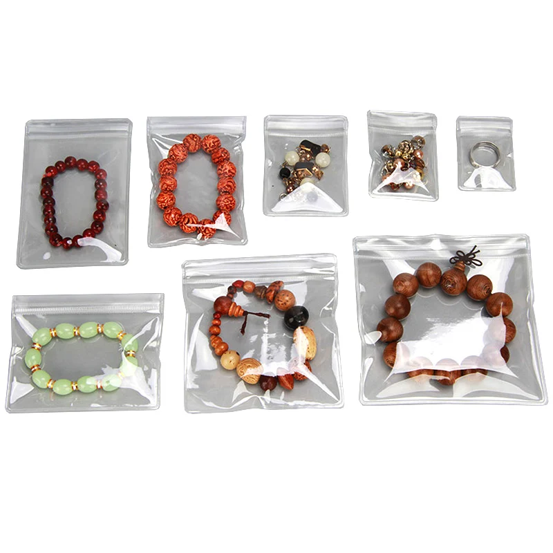 

100pcs in/ 20sizes transparent PVC jude jewelry Plastic packaging bags Anti Oxidation ziplock valve bag4x6/5x7/8x12/9x13/10x10cm