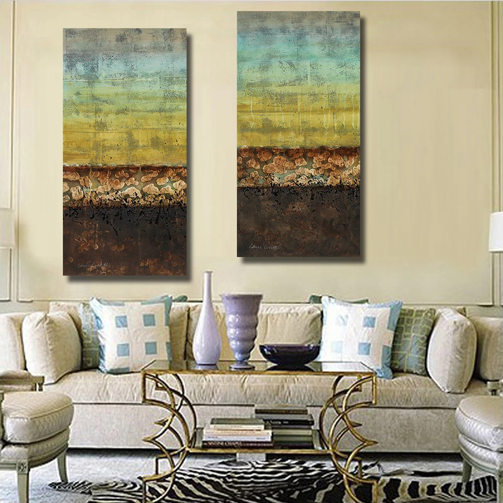 QKART Home Decor 2 Piece Oil Paintings Canvas HD2663 Abstract Wall
