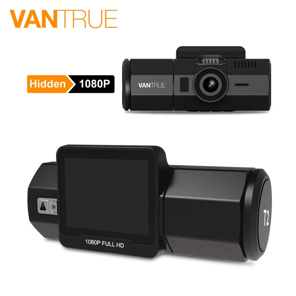 Vantrue T2 Dash Camera NT96655 Video Recorder 160 Degree View Wave Guard Packing Monitor Night Vision G-Sensor Car DVR Camera  (1)