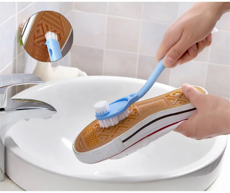 Двойная длинная ручка щетка для чистки обуви чистящие щетки стиральная Туалет умывальник горшок Посуда Для Дома Чистящие Инструменты кроссовки обувь