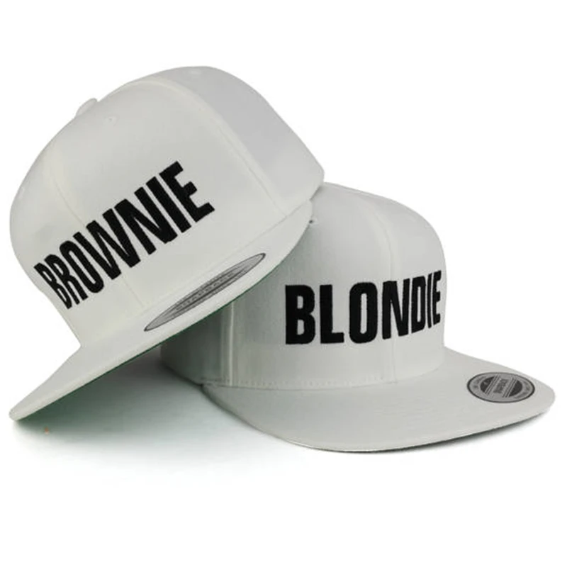 Домовой и Blondie бренд Для женщин Snapback Шапки Вышивка плоский край Бейсбол Кепки хип-хоп Стиль домовой Blondie подруги Gorras