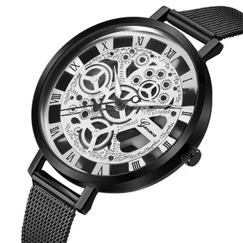 

Women's Watches 2018 New Fashion Dress Skeleton Watch For Lady Stainless Steel Watchband Quartz Clock Hot Relojes Mujer