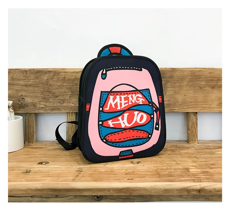 Menghuo New 3D Anime Cartoon Women Backpack School Bag Nylon 2D Style Travel Drawing Book Backpack Mochilas for Teenagers Gilrs (38)