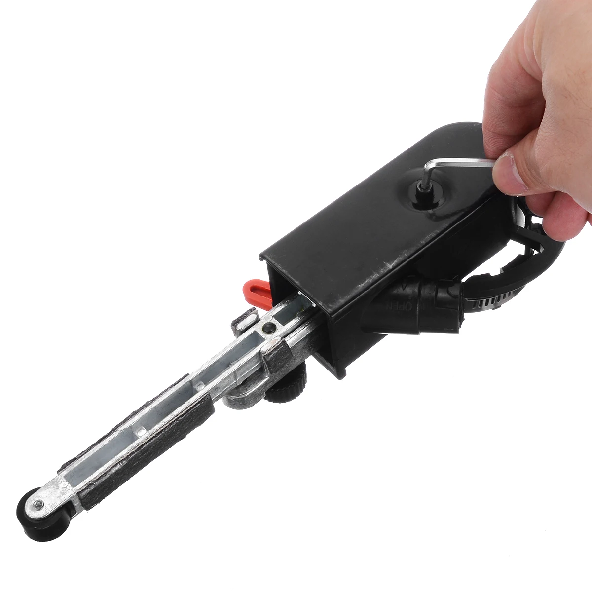 1 Set Durable Sander Machine Sanding Belt Adapter Head Convert With Sanding Belts For 4-1/2" / 5" Electric Angle Grinder