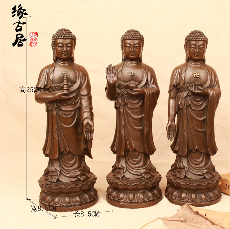 3P GOOD figure of Buddha HOME efficacious Talisman House Protection Tibetan Buddhism Phra