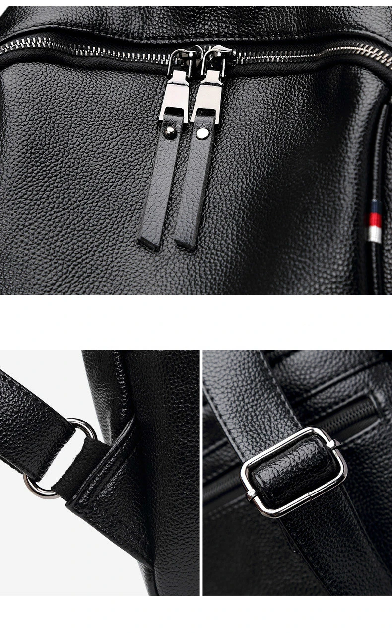 Women Genuine Leather Shoulders Backpack England Cowhide Zipper Large Capacity Travel Soft Leather Bag Mochila School Bagpack