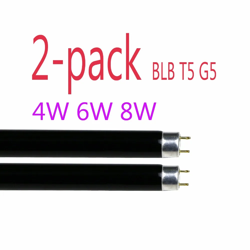2 pack T5 BLB 4/6/8 ватт компактная флуоресцентная прямая черная светло синяя сменная