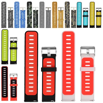 

2018 New Fashion Color 22MM Watch Strap Silicone Double Color Print Replacement Wristband 22MM Universal Strap for Wami Watch