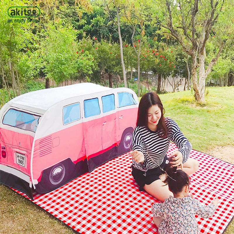 

Baby Toy Tents Children Play Room Kids Car Bus Style Waterproof Game Teepee Portable Crib Children House Outdoor Picnic Tent hpn