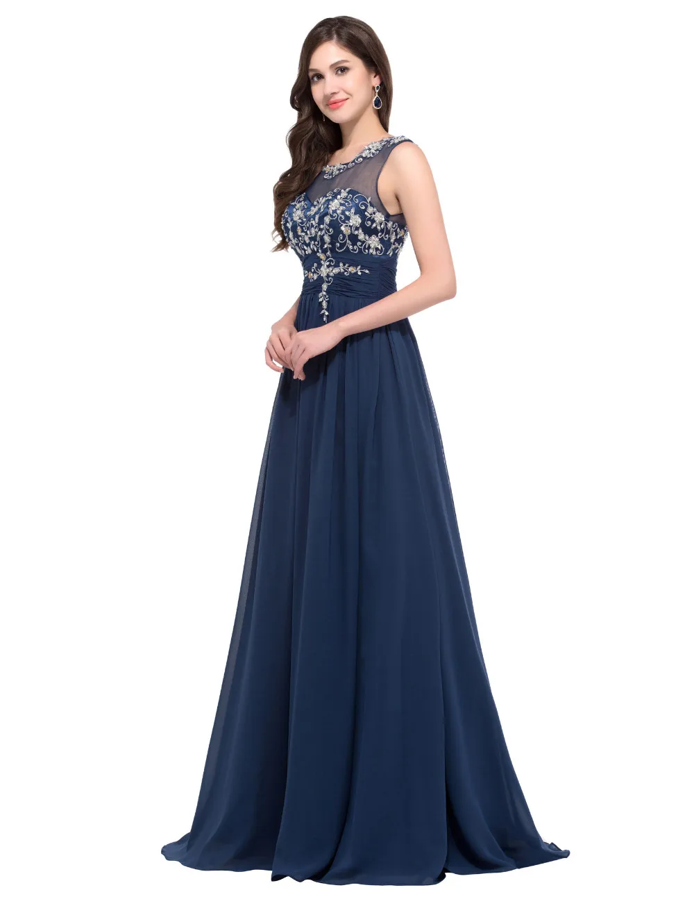 Elegant Chiffon Long Evening Bridesmaid Dress