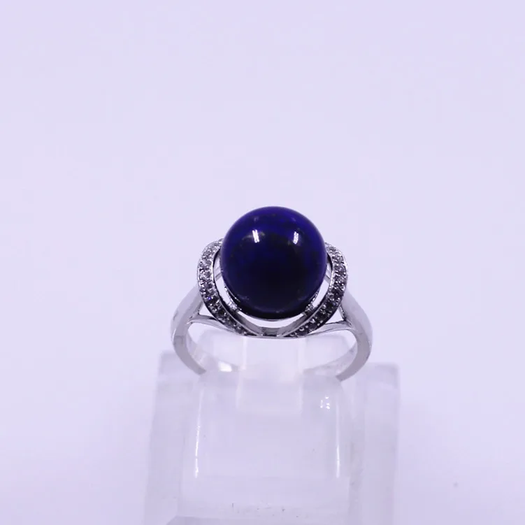 

S925 silver silver jewelry wholesale simple lady Lapis rings new listing