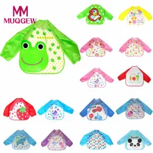 MUQGEW детские нагрудники водонепроницаемые с длинным рукавом Детские нагрудники для кормления пластиковые нагрудники для детей