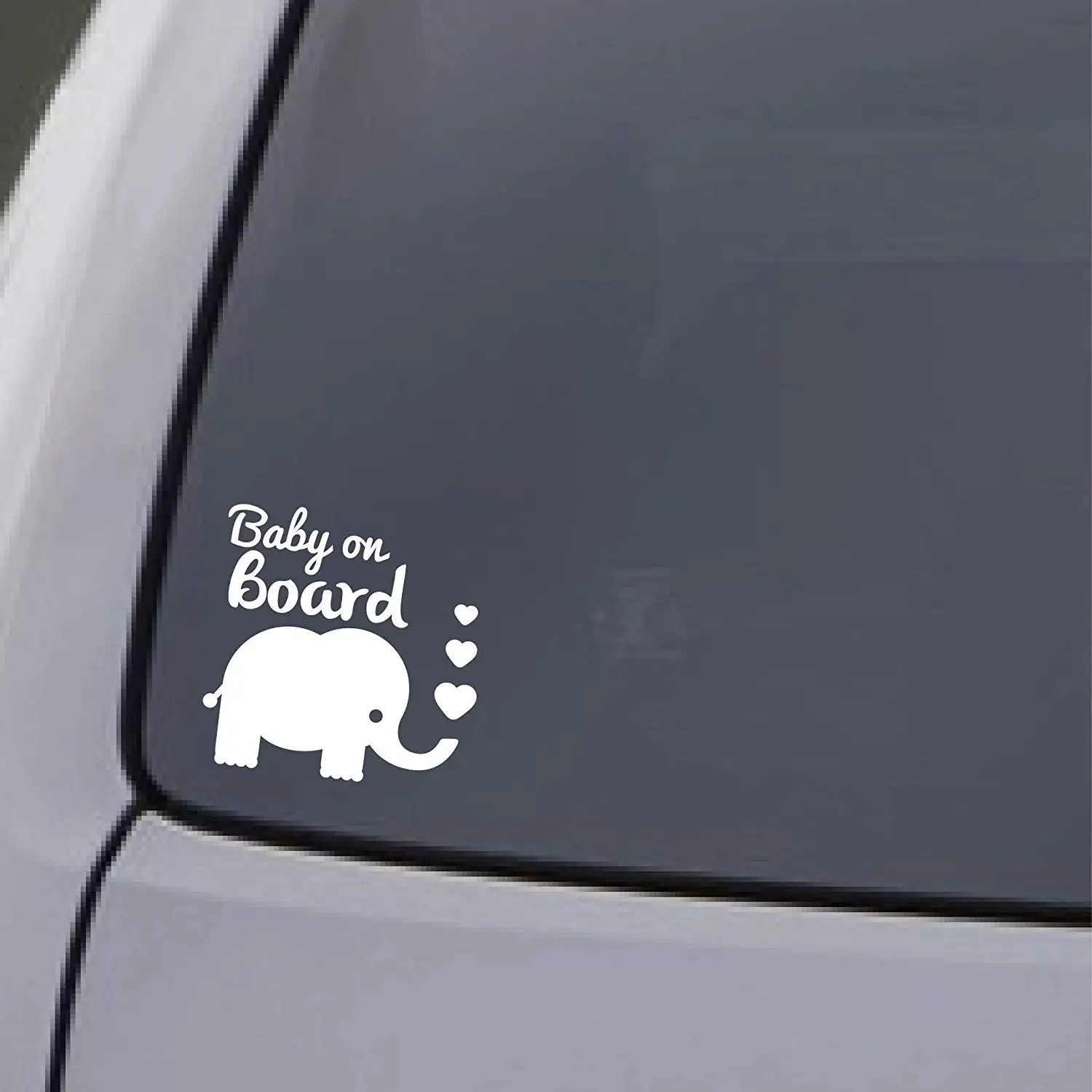 

Car Sticker White Vinyl Baby On Board Waterproof Funny Window
