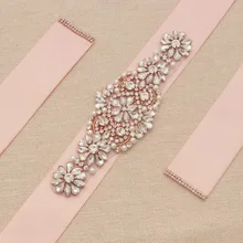MissRDress, розовое золото, пояс для невесты, кристалл, жемчуг, свадебный пояс, стразы, пояс для невесты, пояс для свадьбы, выпускного вечера, платья JK929