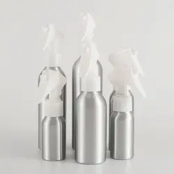 Пустой 150 мл металлический туман алюминиевая спрей-бутылка с триггером автоматический жидкий насос