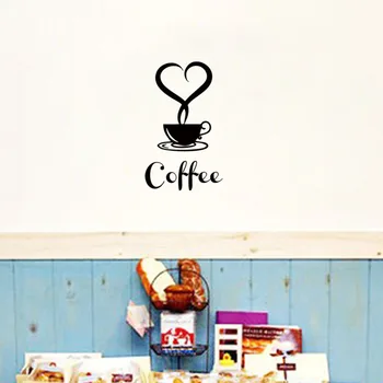 Coffee shop Restaurant kitchen wall Stickers decals home decoration 361 vinyl wall art diy decorative sticker