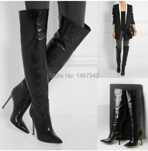 cute long black boots