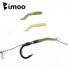 Bimoo 10 шт. Карп рыболовные аксессуары резиновый крючок рукав линейный позиционер камуфляж цвет терминал рыболовные снасти волос Rig поворотный
