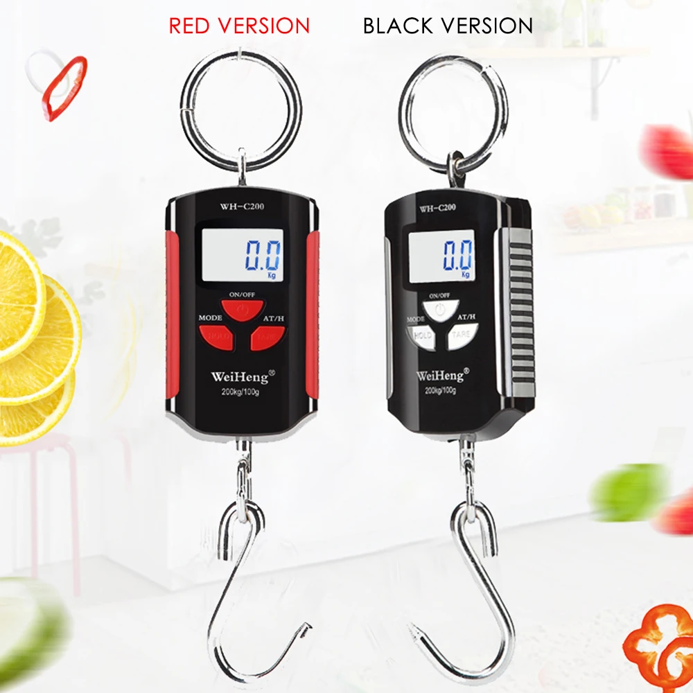 

Digital Electronic Hanging Scale Hook 200KG / 440Lbs Weight Capacity with Backlit LCD Display