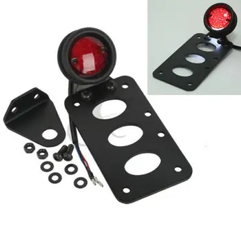 

20mm Hole License Plate Bracket Mounting Red Brake Light For Harley Davidson