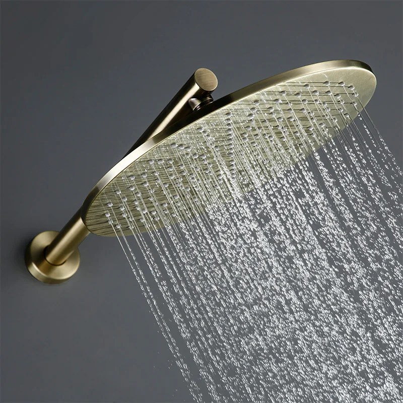 Shower Set shower head Brushed Rose Gold Shower Faucet 2 Ways Hot And Cold 8/10/12 Inch Bathroom System