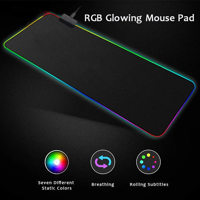 Большой резиновый коврик для компьютерной клавиатуры rgb большой светодиодный